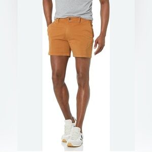 Amazon Essentials Mens 5" Inseam FLat Front Stretch Chino Short Pockets 38